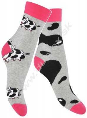 Veselé ponožky Skarpol-080-krava