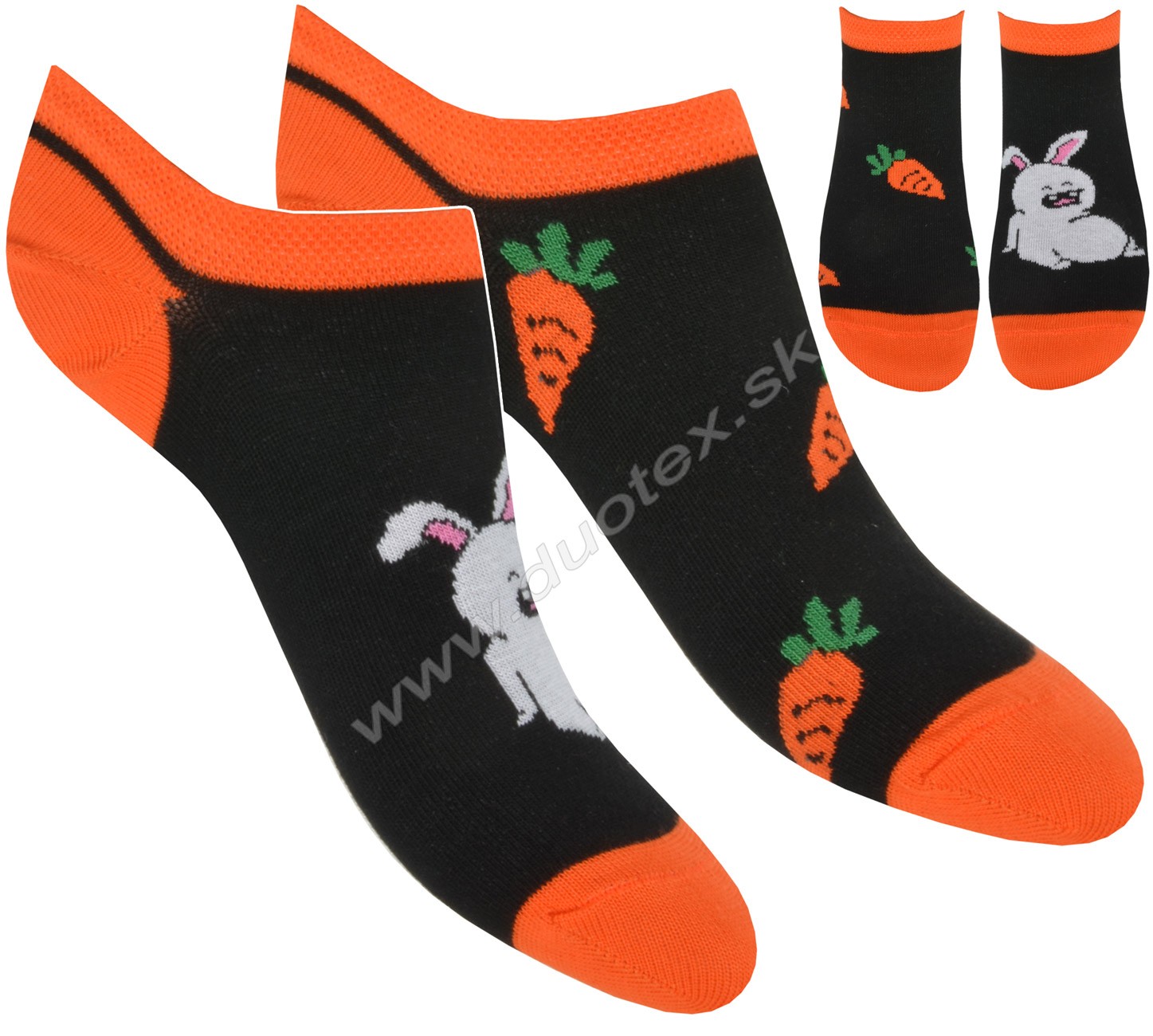 E-shop SKARPOL Veselé ponožky Skarpol-081-mrkva čierna 35-38(22-24)