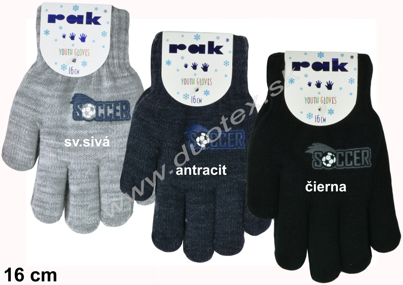 RAK Rukavice R-103DB antracit 16cm