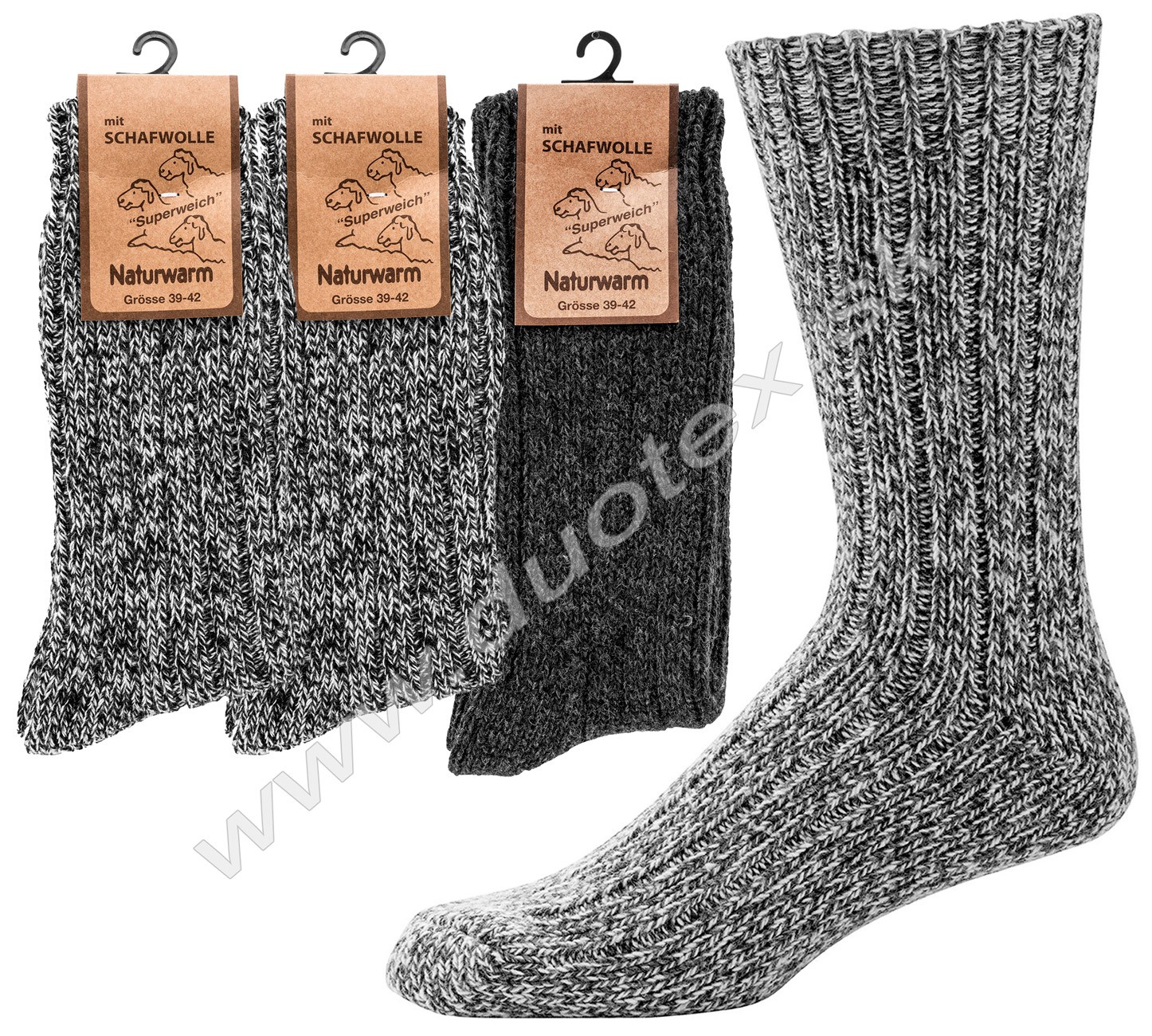 SOCKS4FUN Zimné ponožky W-6579-1 k.1 39-42(26-27)