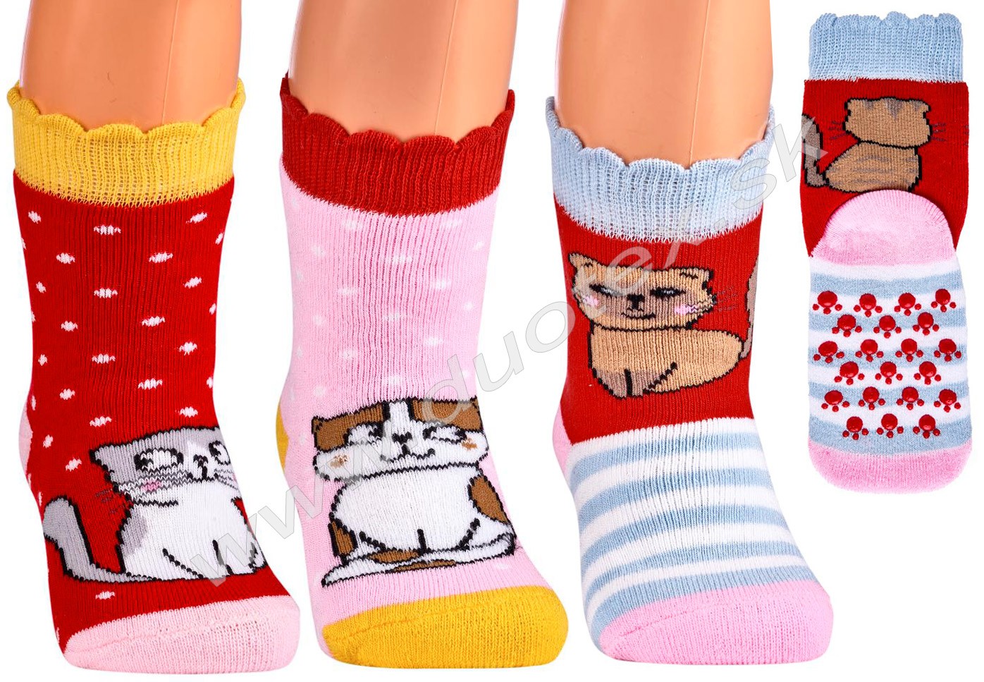 E-shop SOCKS4FUN Zimné ponožky W-5173-macka-2 k.2 74-80