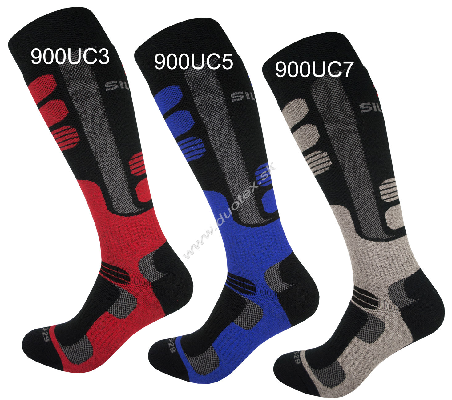 E-shop TATRASVIT Termo podkolienky Sivo 900UC3-červená 37-38(24-25)