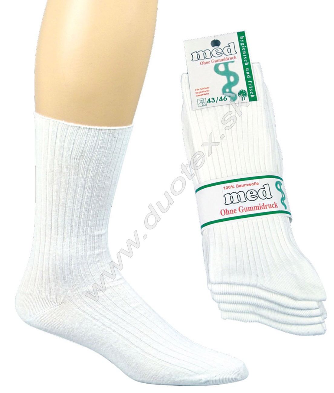 SOCKS4FUN Pánske ponožky W-6135 k.1-biela 35-38(24-25)