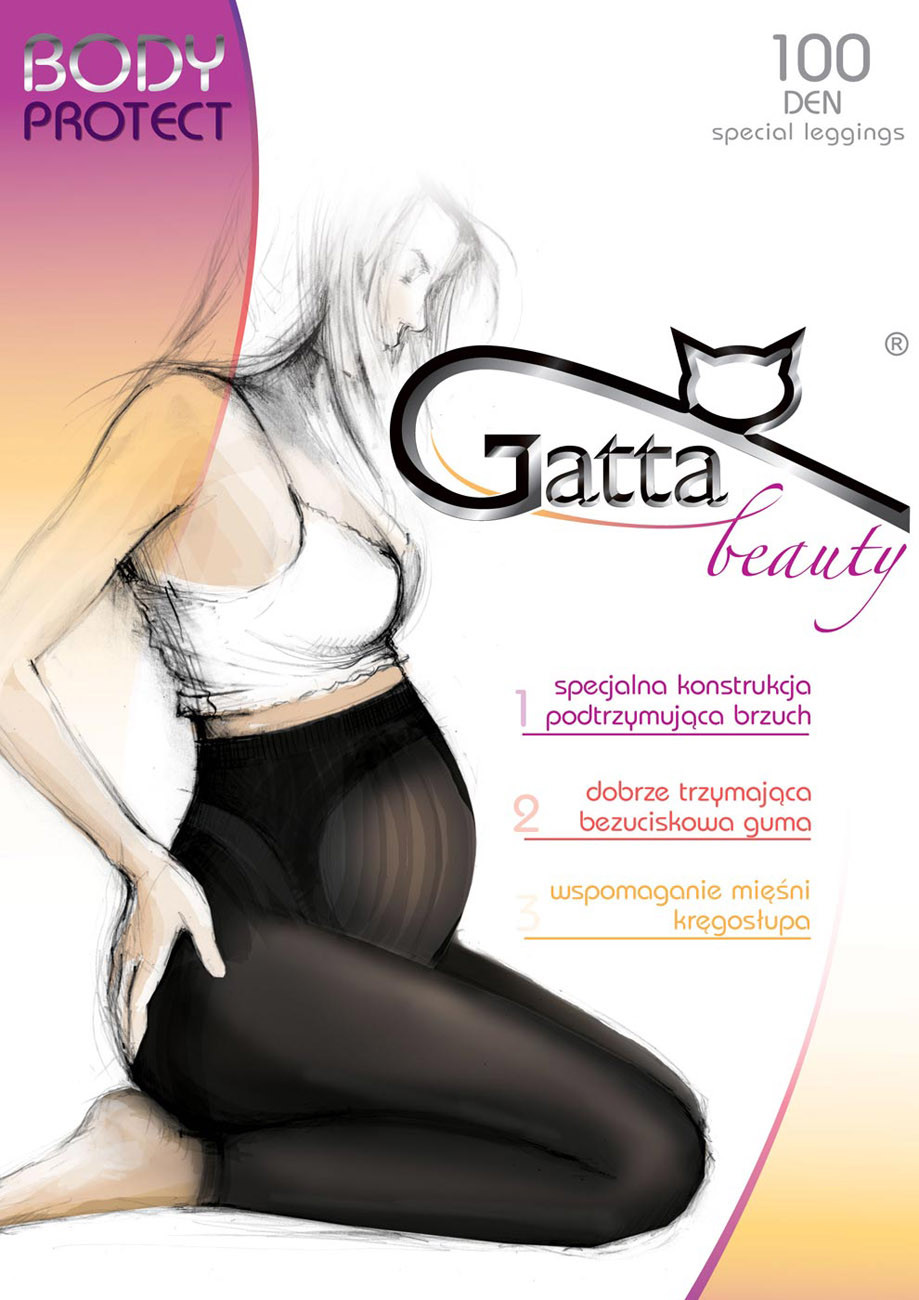 E-shop GATTA Tehotenské legíny Body-protect100 grafit 3(M)