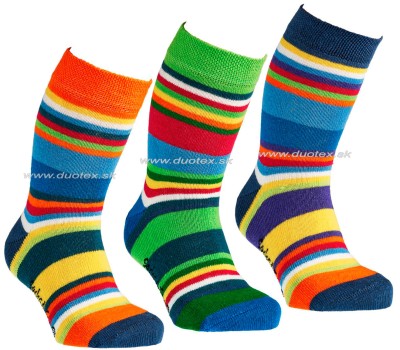 Zimné ponožky W-3137-pruhy-2