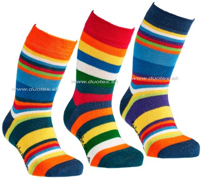 Zimné ponožky W-3137-pruhy-3