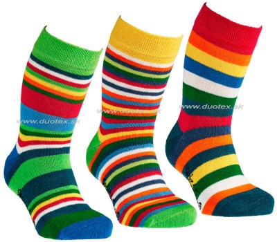 Zimné ponožky W-3137-pruhy-4