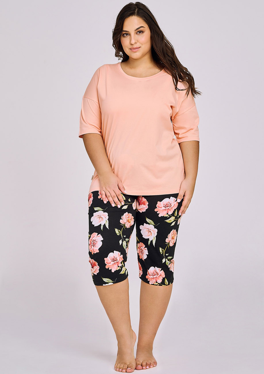 Taro Dámske pyžamo Margot3161 ss41-marhuľová 4XL