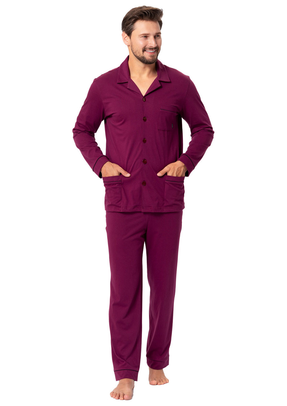 Hotberg(M-Max) Pánske pyžamo Richard1393 1-bordová 2XL
