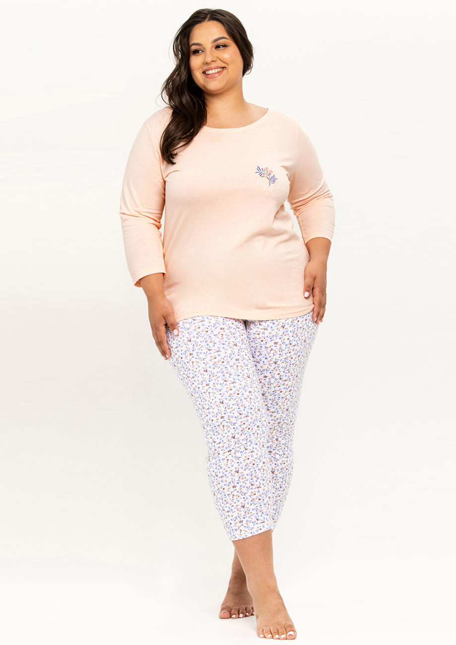E-shop Taro Dámske pyžamo Ariella3257 zz41-marhuľová 6XL