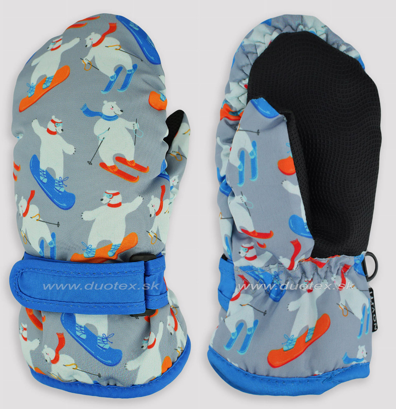 NOVITI Rukavice N-RN041-B01 sv.sivá 12cm