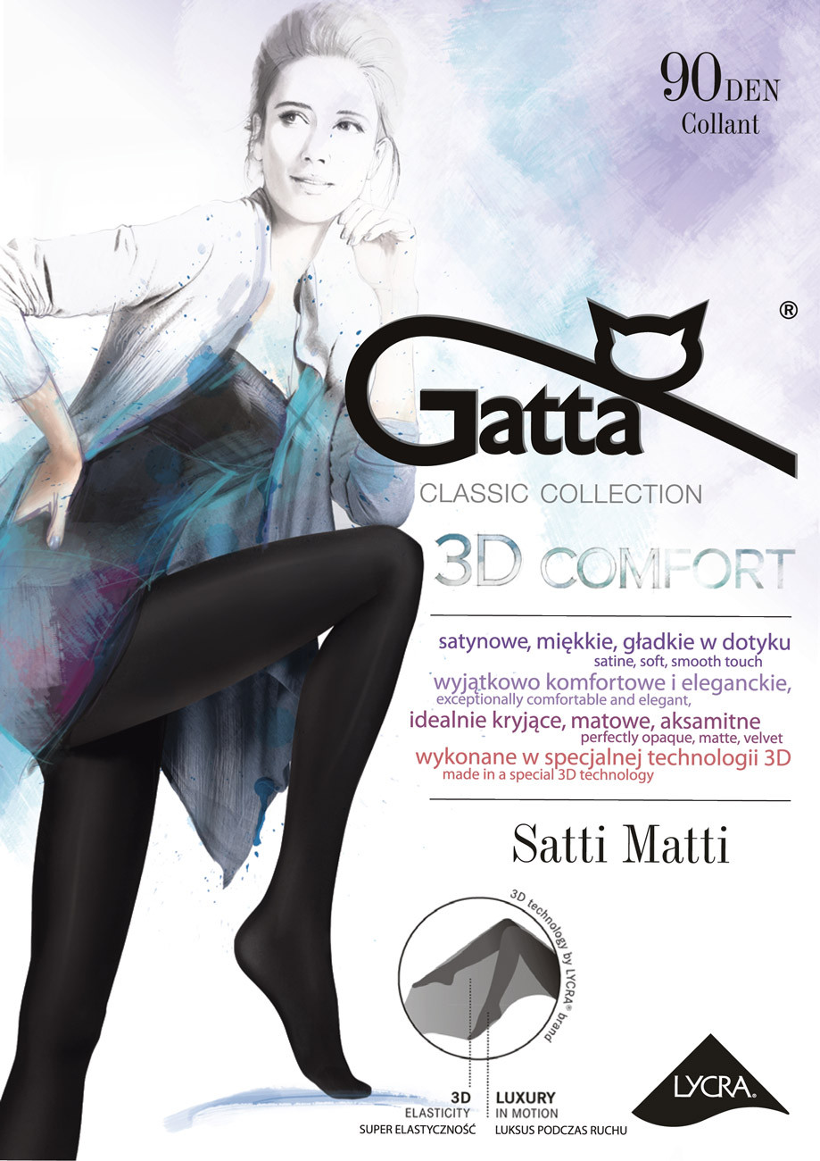 E-shop GATTA Pančuchové nohavice satti-matti90 nero 3(M)