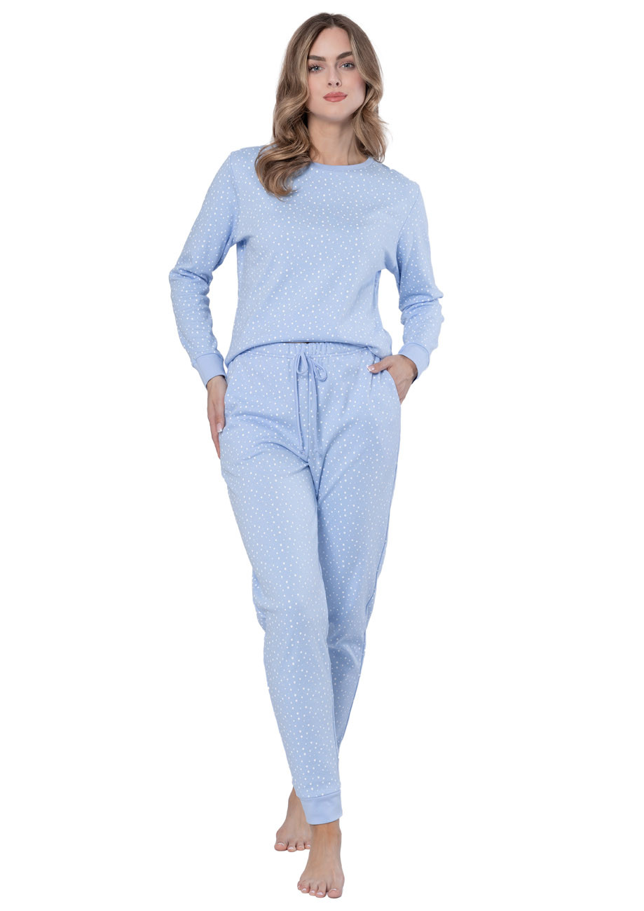 E-shop LEVEZA (M-Max) Dámske pyžamo Klarysa1658 1-sv.modrá