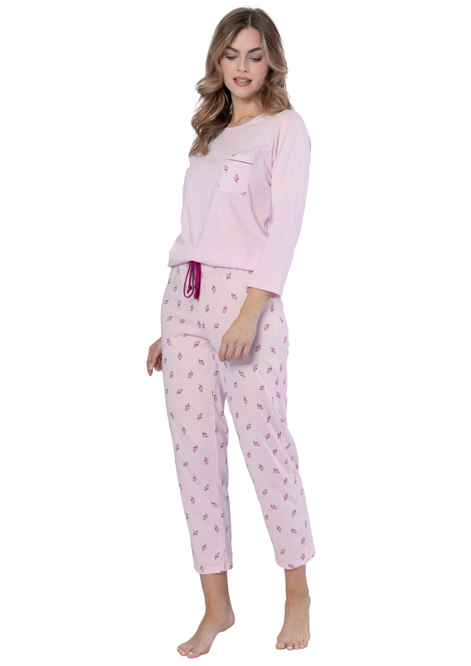 E-shop LEVEZA (M-Max) Dámske pyžamo Sabina1629 1-ružová