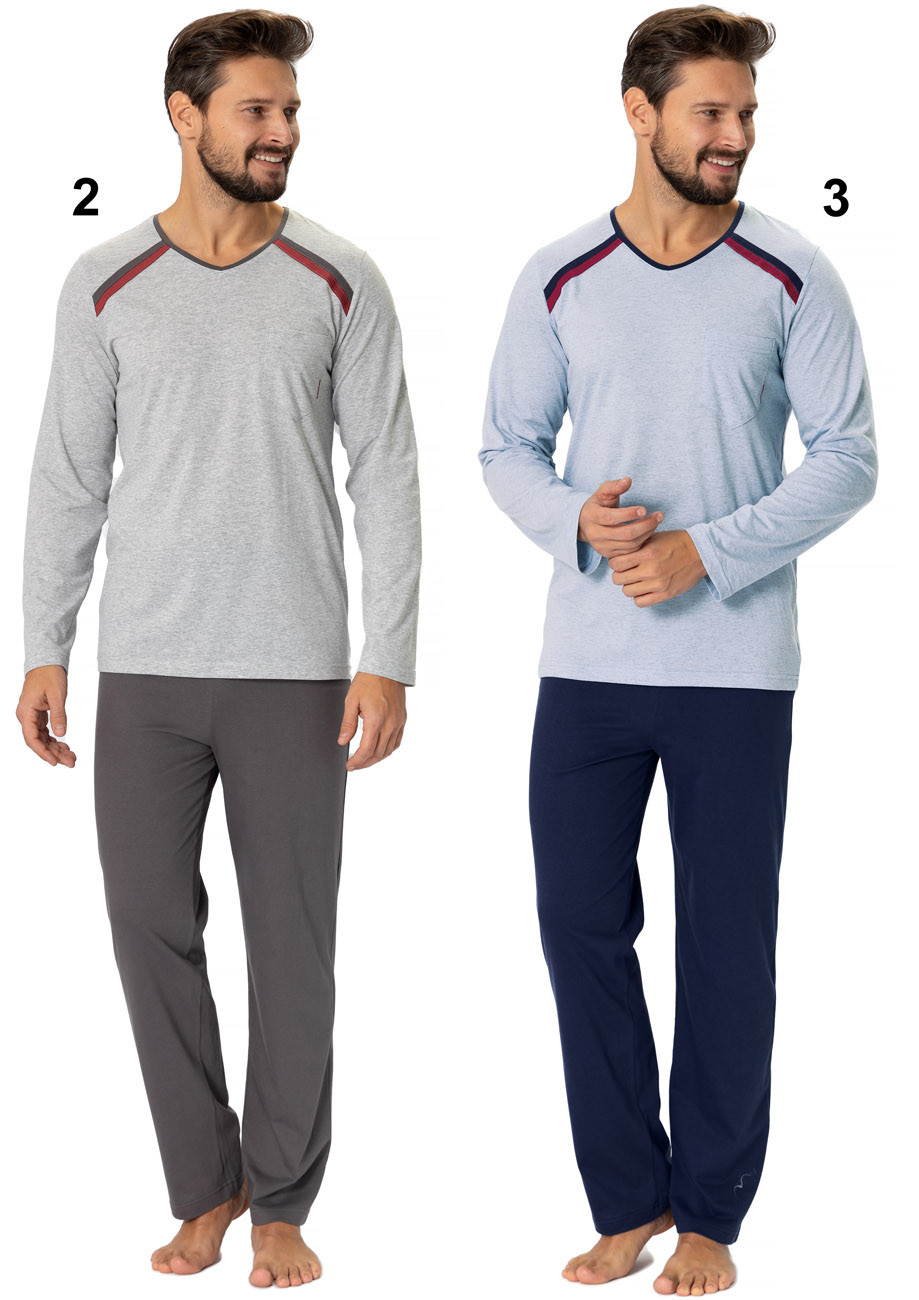 Hotberg(M-Max) Pánske pyžamo Big-olo326 2-sivá 3XL