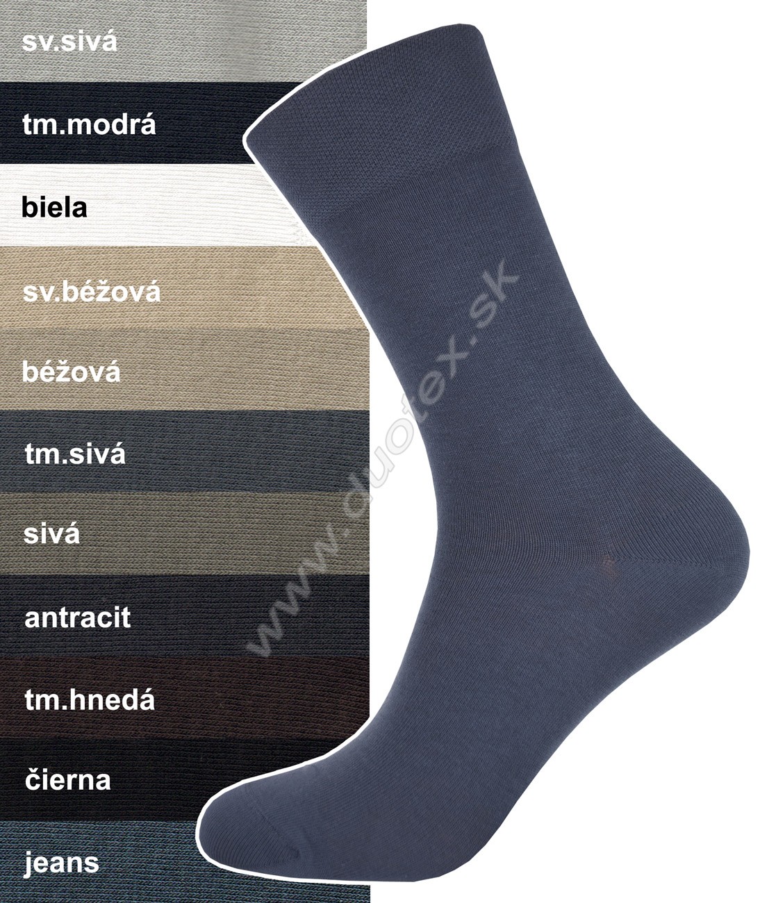 WOLA Pánske ponožky w94.000 jeans 39-41(26-27)
