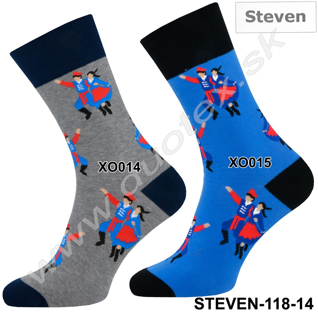 STEVEN Pánske ponožky Steven-118P-014 XO014-sivá 39-42(26-28)