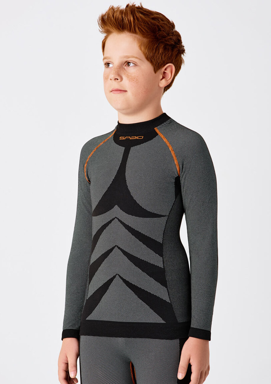 E-shop SPAIO Detský nátelník active-juniorW01-kos.DR black/or. 116-122