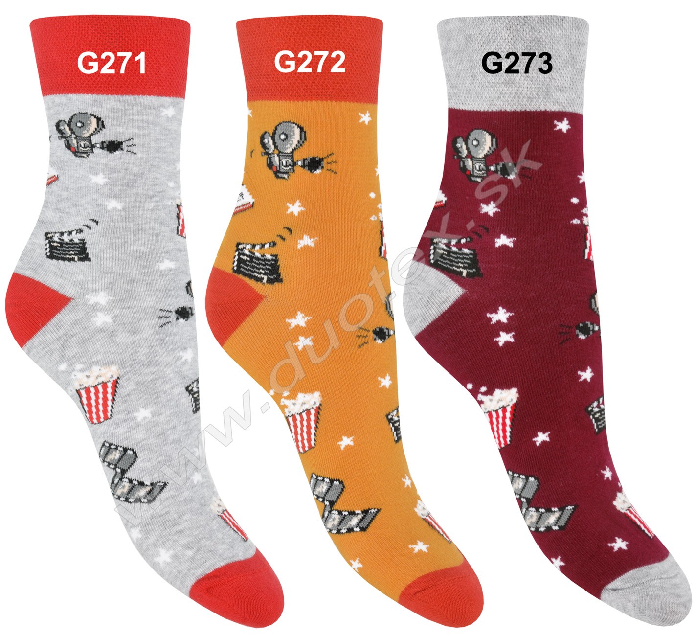 E-shop STEVEN Vzorované ponožky Steven-060-271 G272-oranžová 38-40(25-26)